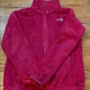 Pink north face full zip jacket